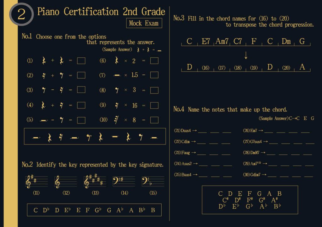 Full Explanation – Piano Grade 2 (Professional) Mock Exam/World Unified Music Certification※